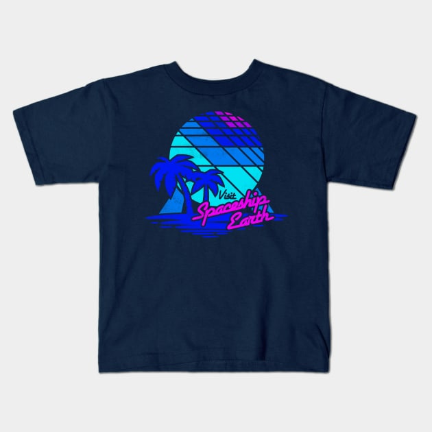 Visit Spaceship Earth Kids T-Shirt by blairjcampbell